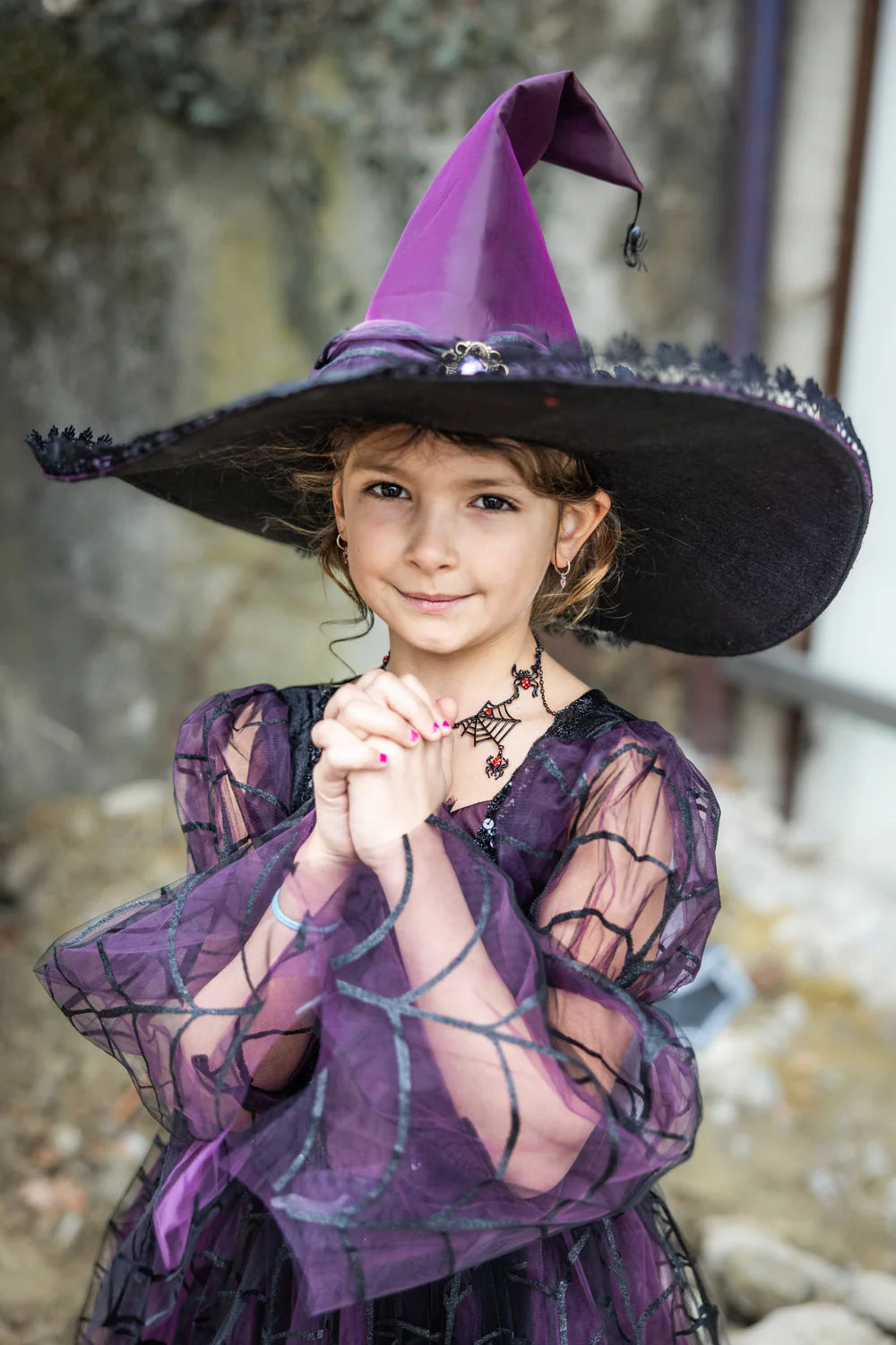 Great Pretenders Amethyst Spider Witch Hat