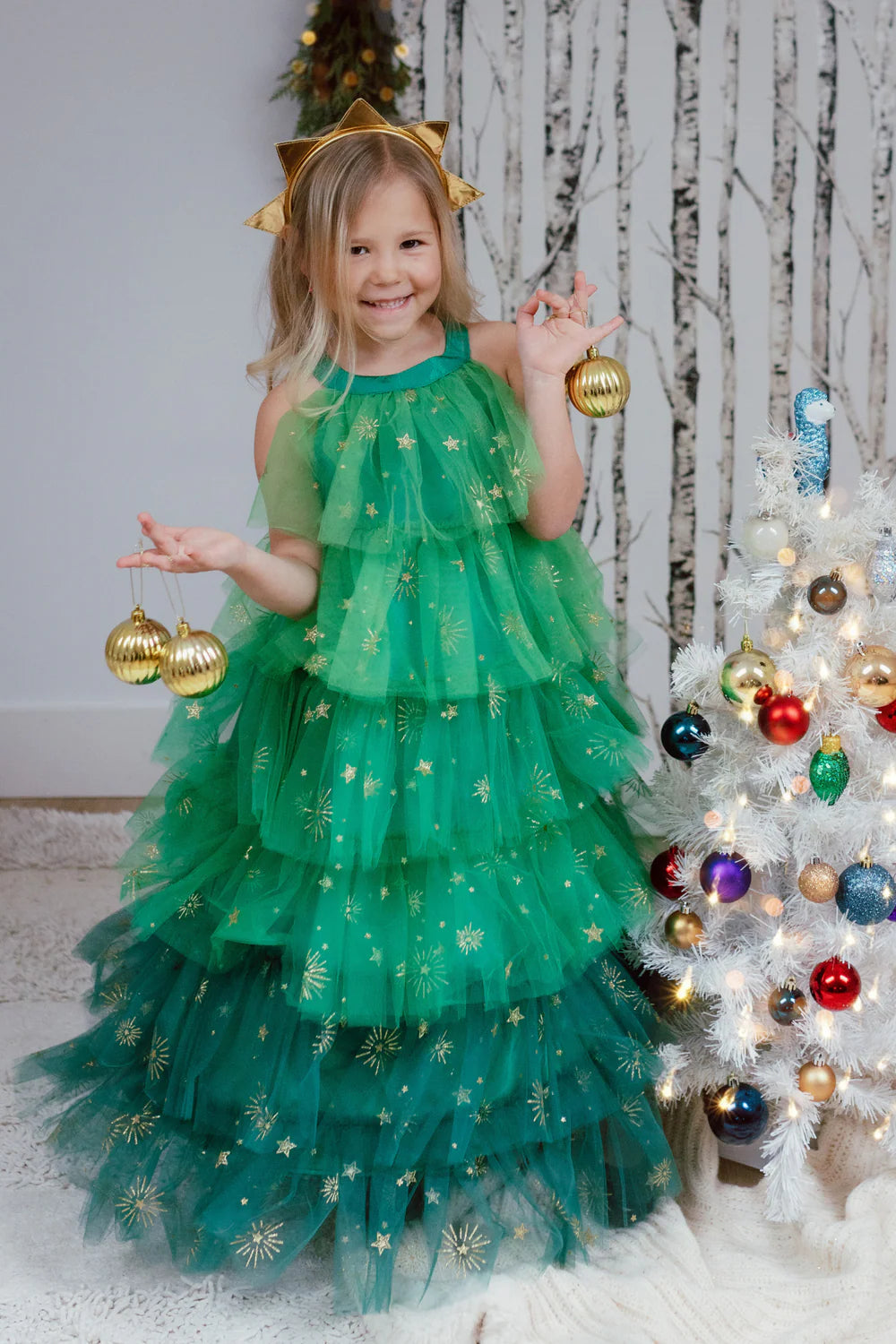 Great Pretenders Christmas Tree Dress & Headpiece (Green)