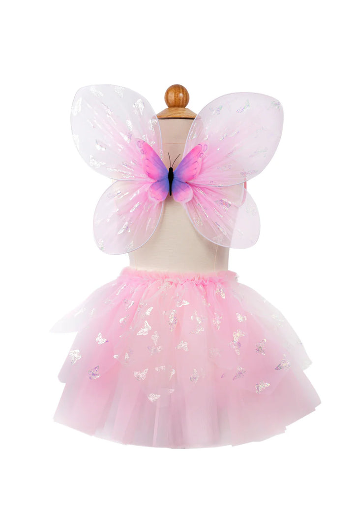 Great Pretenders Flutter Butterfly Skirt & Wings (Pink)