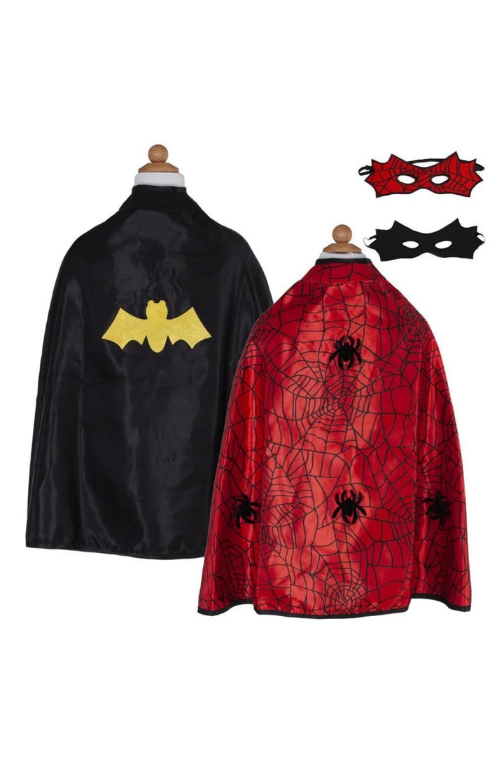 Great Pretenders Reversible Cape & Mask (Spider/Bat)