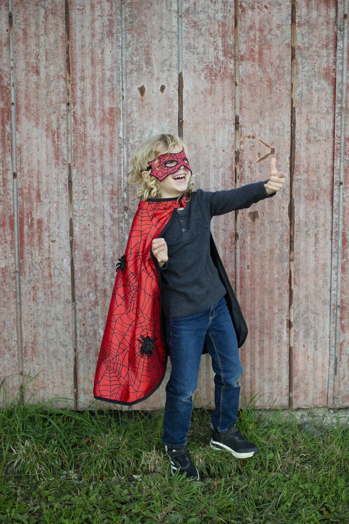 Great Pretenders Reversible Cape & Mask (Spider/Bat)