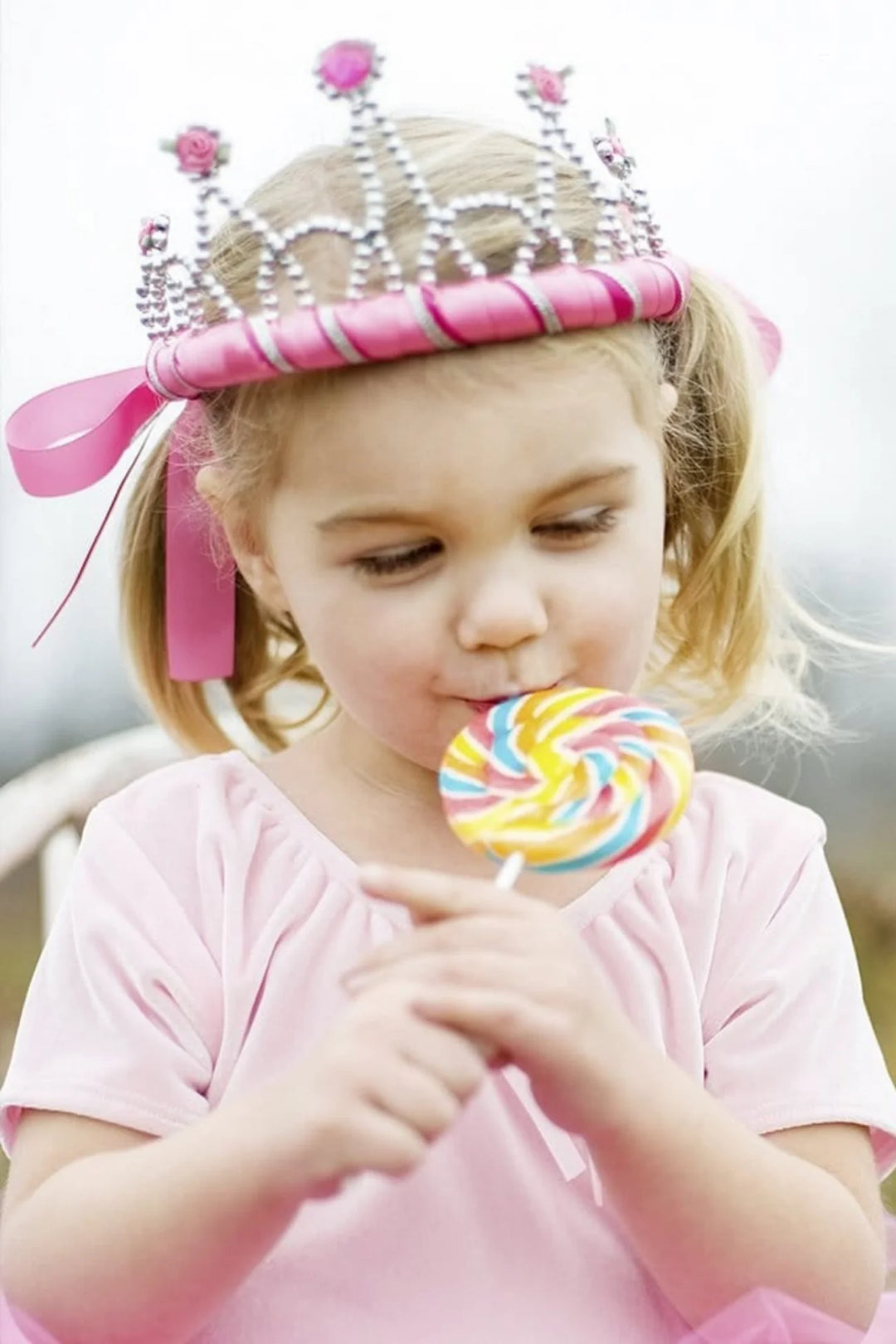 Great Pretenders Ribbon Tiara (Light Pink)