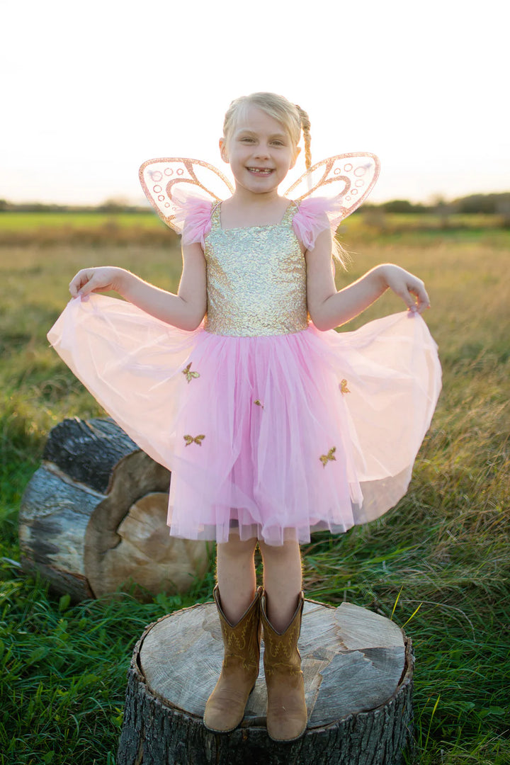 Great Pretenders Sequins Butterfly Dress & Wings (Gold)
