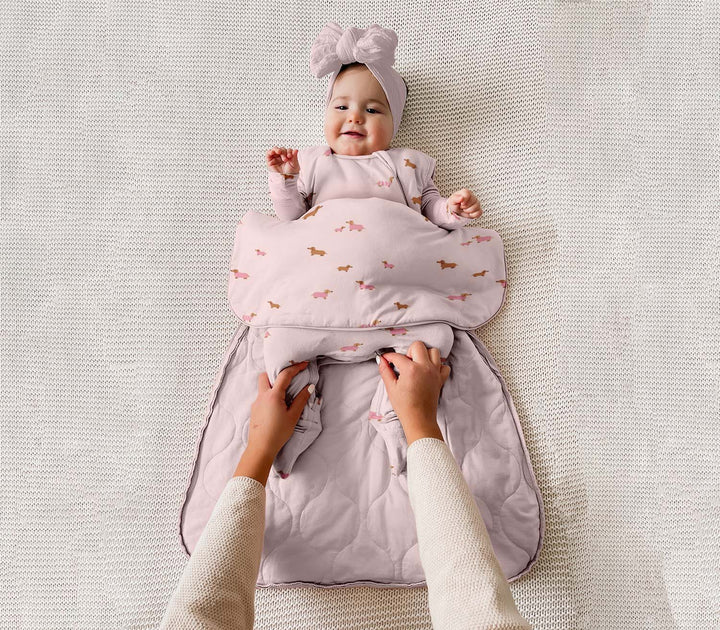 Gunamuna Duvet Bamboo Sleep Sack 1 TOG (Girl Dog)