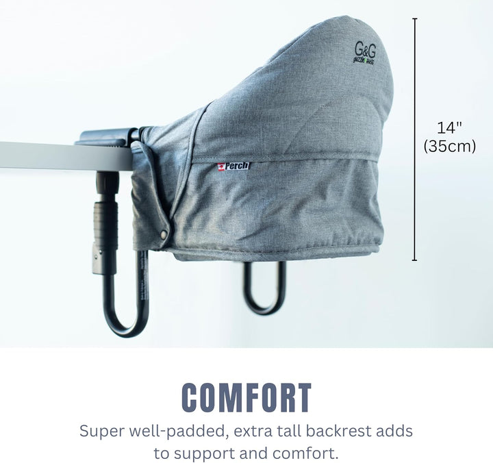 Guzzie & Guss Perch Hook-On Highchair (Charcoal)