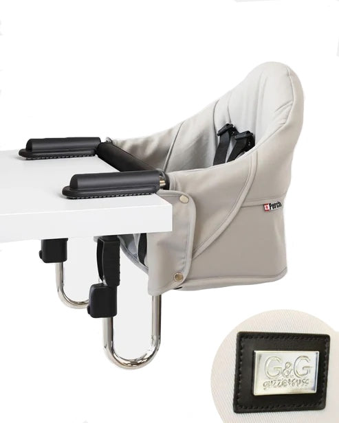 Guzzie &amp; Guss Perch Hook-On Highchair (Pearl/Chrome)
