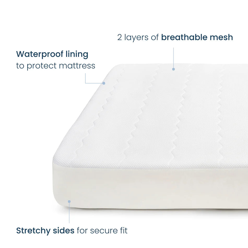 Halo Breathable Crib Mattress Cover (White)