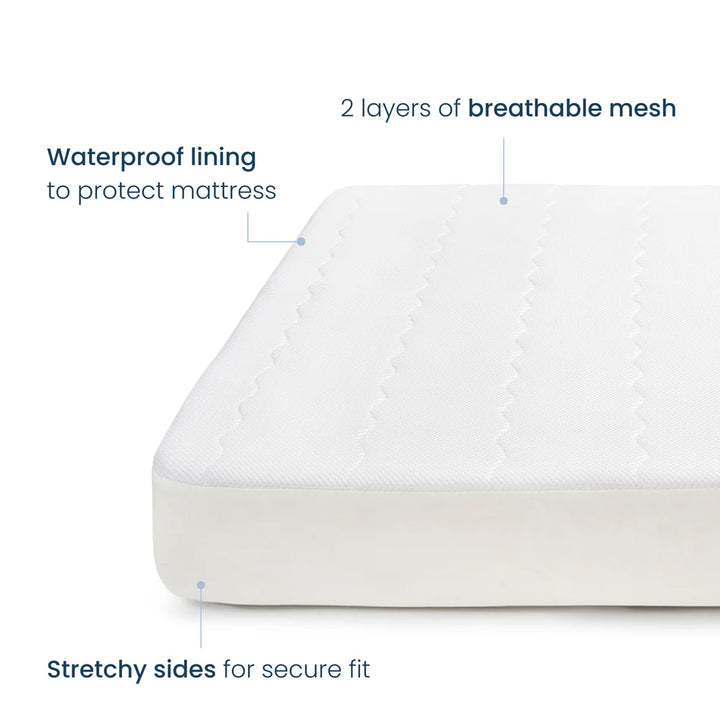 Halo Breathable Crib Mattress Cover (White)