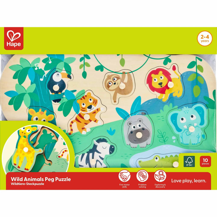 Hape Wild Animals Peg Puzzle