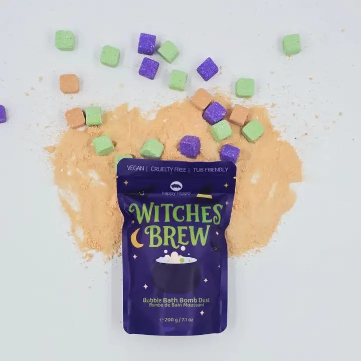 Happy Hippo Bath Co. Bubble Bomb Dust + Mini Bath Bombs (Witches Brew)