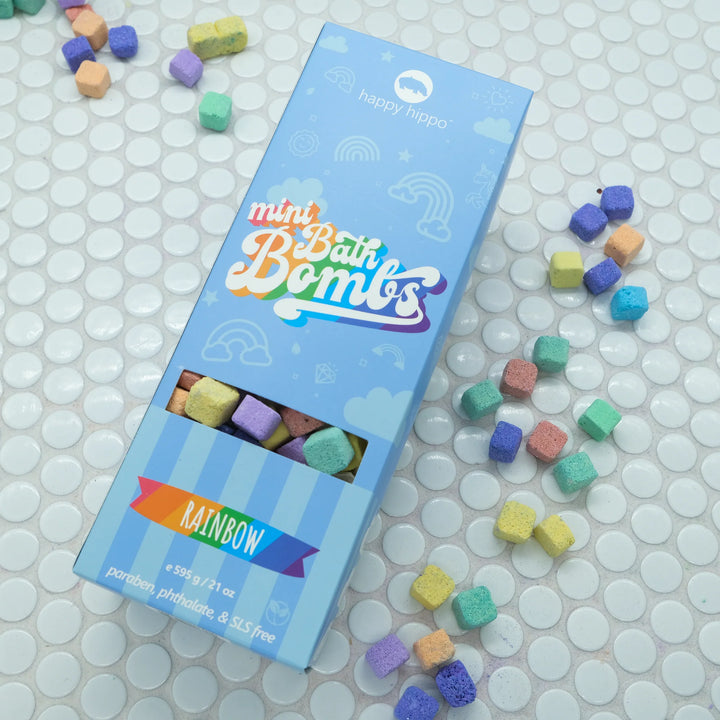 Happy Hippo Bath Co. Mini Bath Bombs Box (Rainbow)