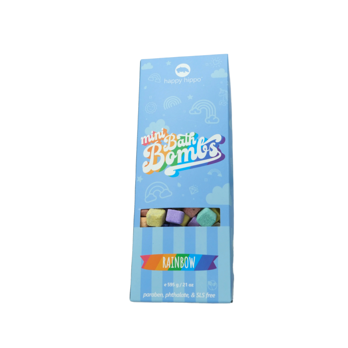 Happy Hippo Bath Co. Mini Bath Bombs Box (Rainbow)
