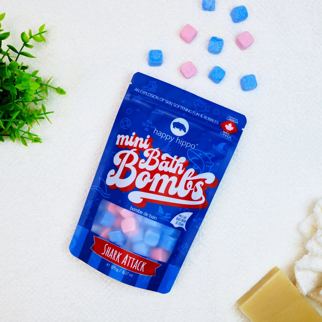 Happy Hippo Bath Co. Mini Bath Bombs (Shark Attack)
