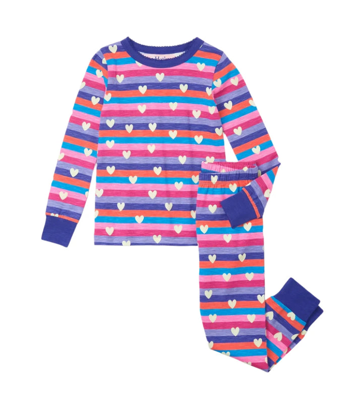 Hatley Pajama Set (Stripes &amp; Hearts)
