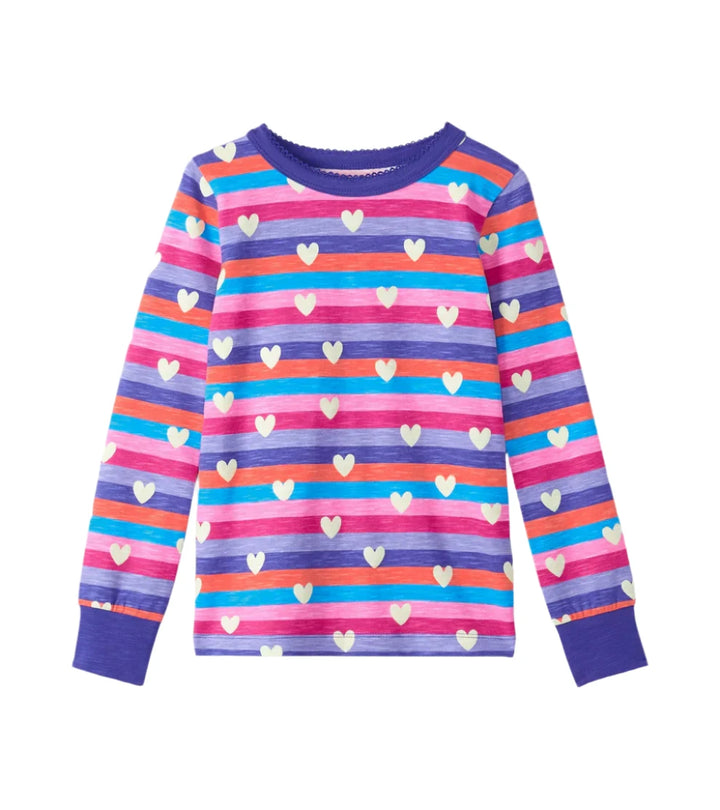 Hatley Pajama Set (Stripes &amp; Hearts)