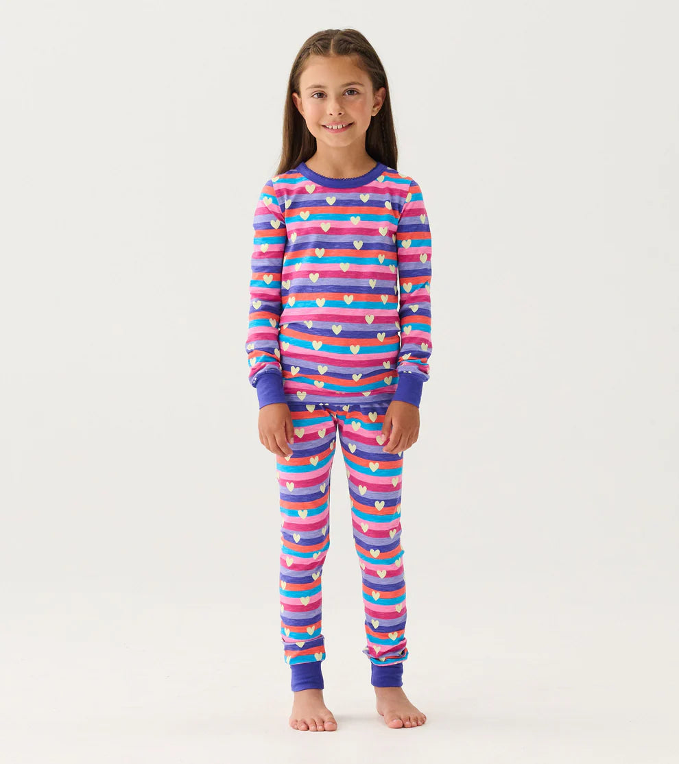 Hatley Pajama Set (Stripes &amp; Hearts)