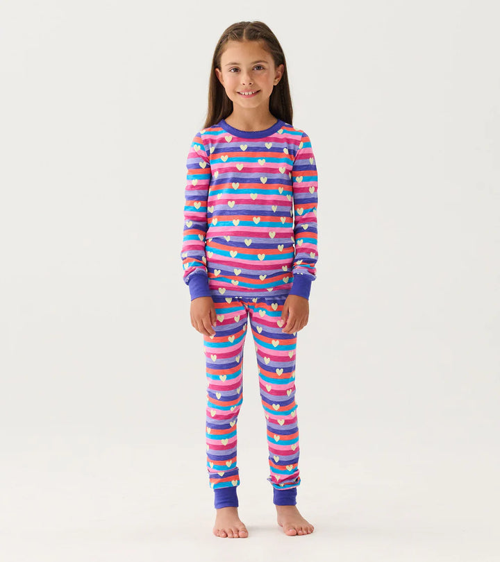 Hatley Pajama Set (Stripes &amp; Hearts)