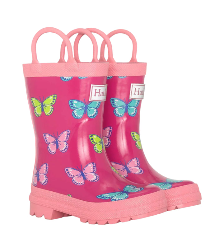 Hatley Rain Boots with Handles (Bold Butterflies)
