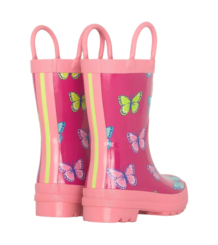 Hatley Rain Boots with Handles (Bold Butterflies)