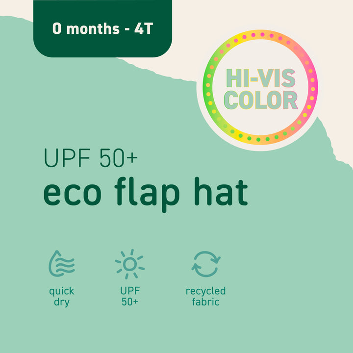 iPlay Eco Flap Hat (Safety Green)