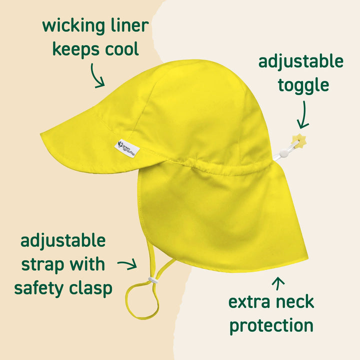 iPlay Eco Flap Hat (Safety Green)