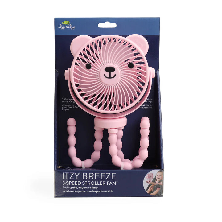 Itzy Ritzy Breeze 3-Speed Stroller Fan (Pink)
