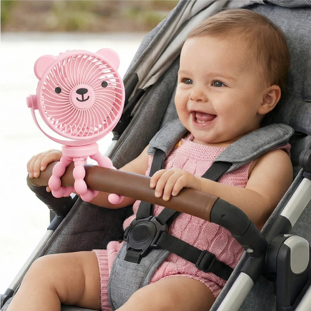 Itzy Ritzy Breeze 3-Speed Stroller Fan (Pink)