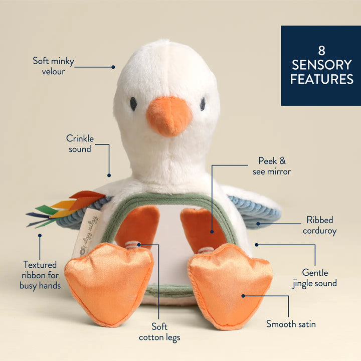 Itzy Ritzy Itzy Bitzy Sensory Tummy Time Mirror (Goose)