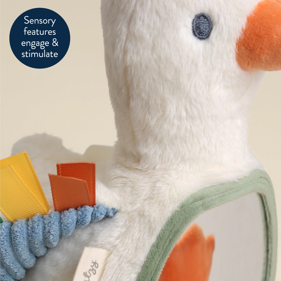 Itzy Ritzy Itzy Bitzy Sensory Tummy Time Mirror (Goose)