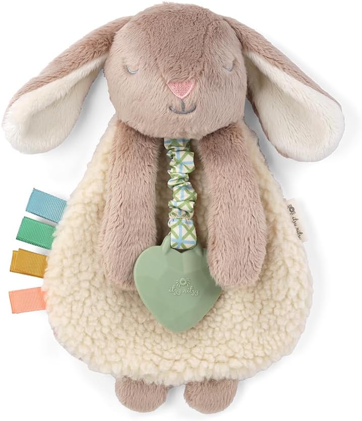 Itzy Ritzy Itzy Friends Lovey Plush (Billie the Taupe Bunny)