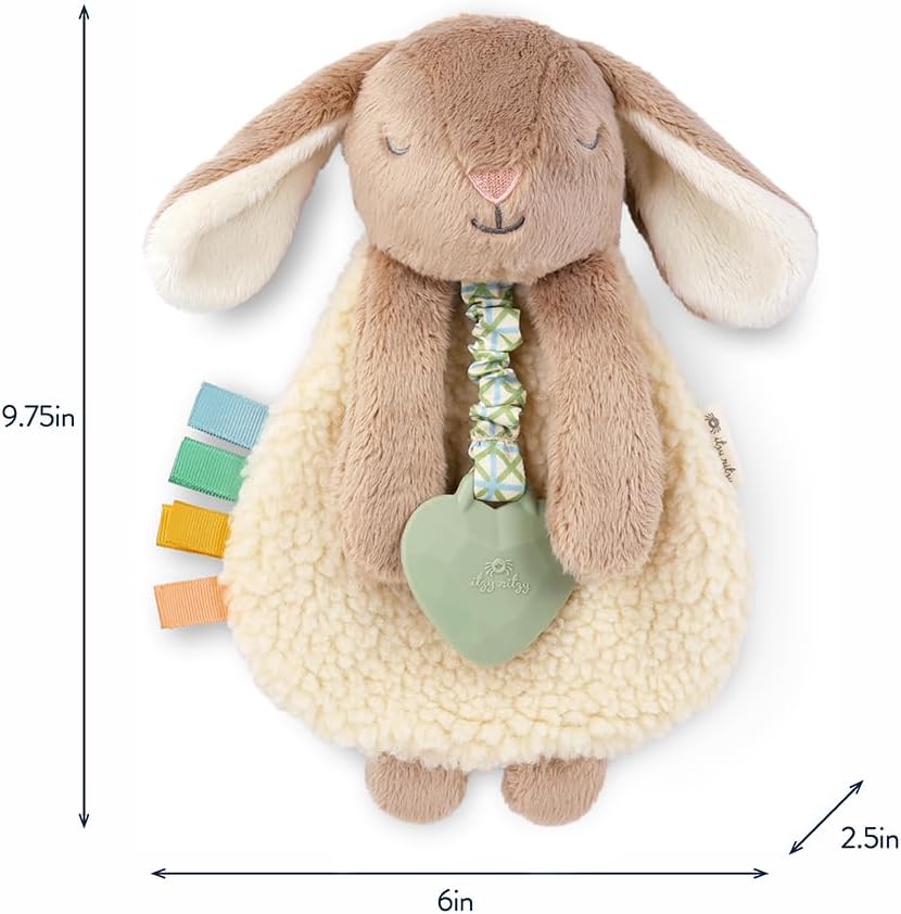 Itzy Ritzy Itzy Friends Lovey Plush (Billie the Taupe Bunny)