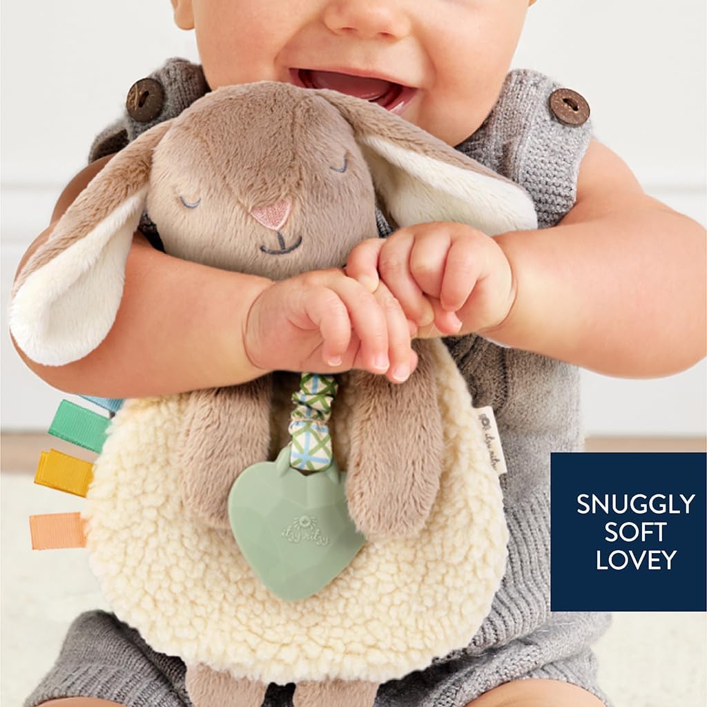 Itzy Ritzy Itzy Friends Lovey Plush (Billie the Taupe Bunny)