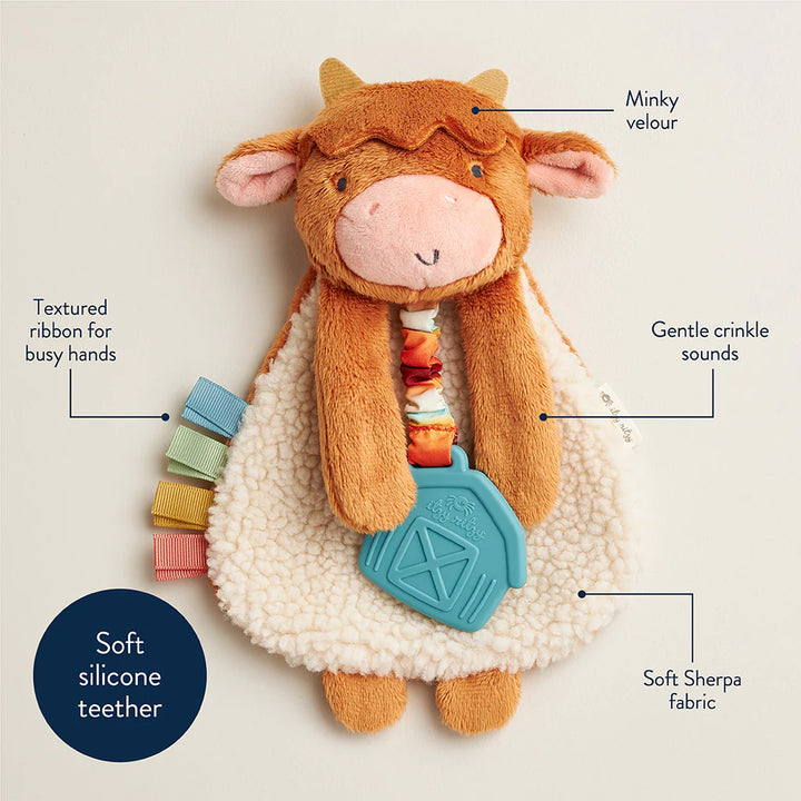 Itzy Ritzy Itzy Friends Lovey Plush (Wyatt the Highland Cow)