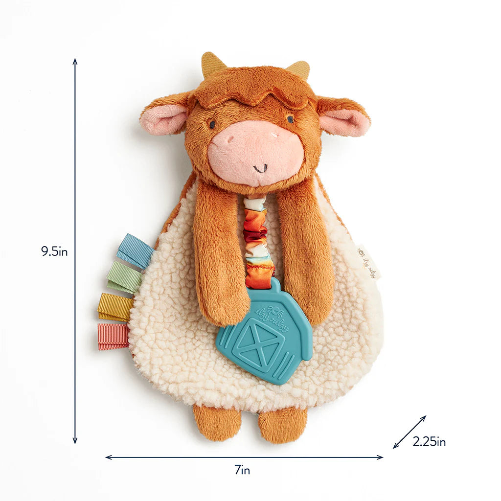 Itzy Ritzy Itzy Friends Lovey Plush (Wyatt the Highland Cow)