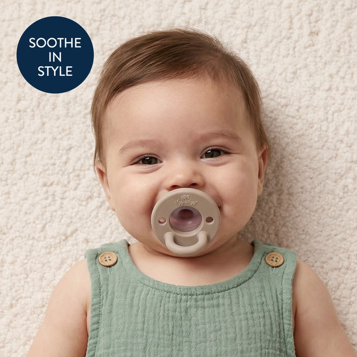 Itzy Ritzy Latch &amp; Soothe Breastlike Pacifier (Taupe)
