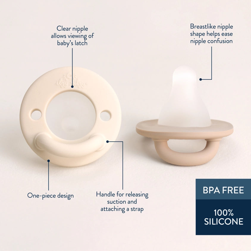 Itzy Ritzy Latch &amp; Soothe Breastlike Pacifier (Taupe)