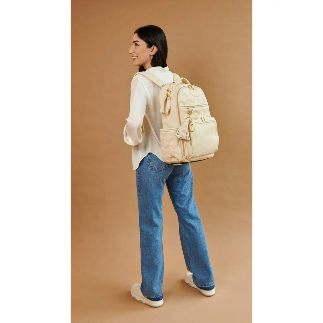 Itzy Ritzy Boss Plus Backpack Diaper Bag (Milk and Honey)
