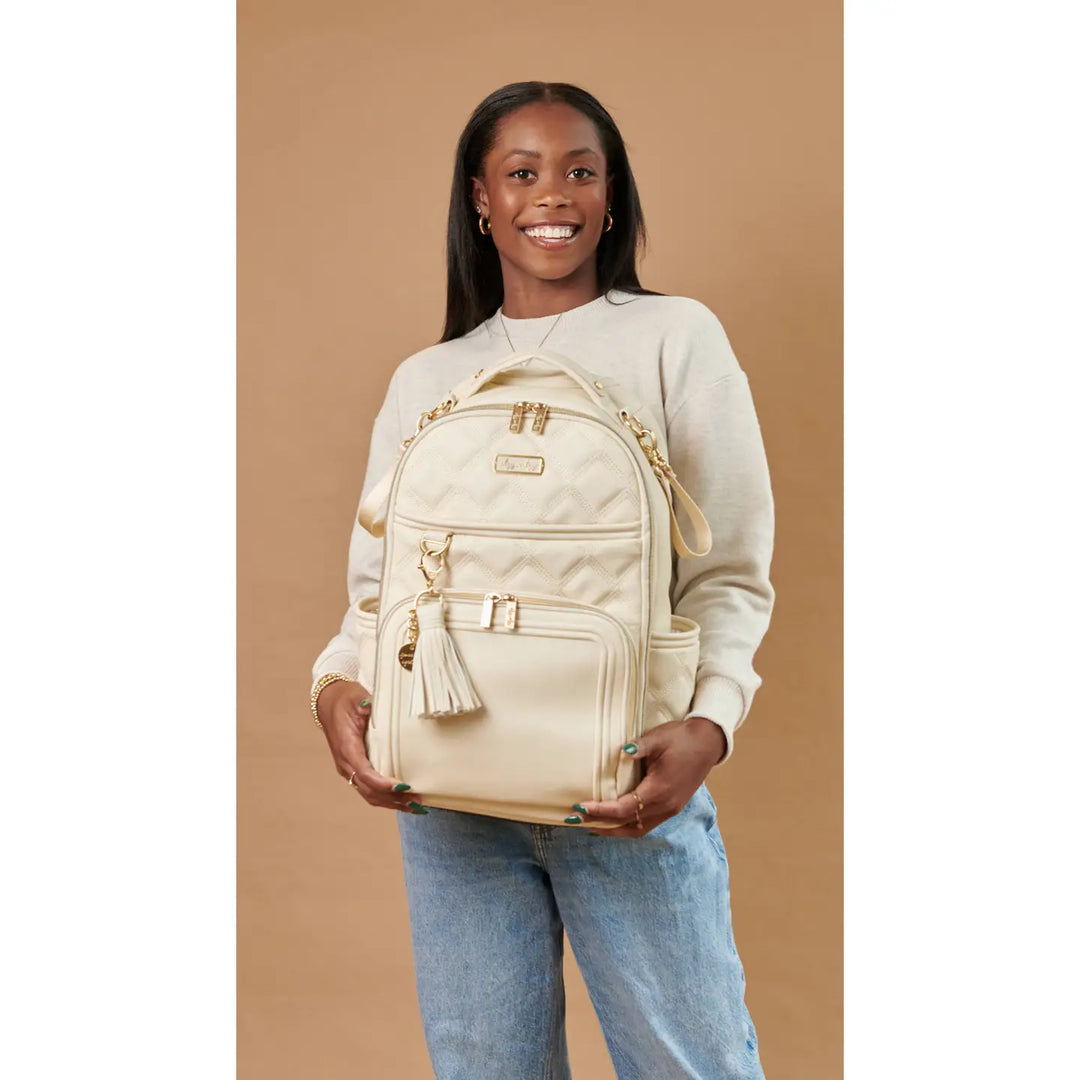 Itzy Ritzy Boss Plus Backpack Diaper Bag (Milk and Honey)
