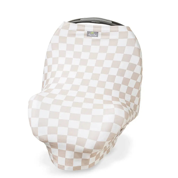 Itzy Ritzy Mom Boss 4-in-1 Multi-Use Cover (Taupe Checkerboard)