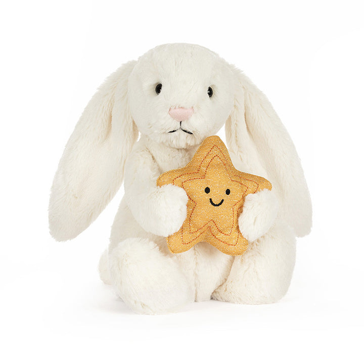 Jellycat Bashful Cream Bunny with Star
