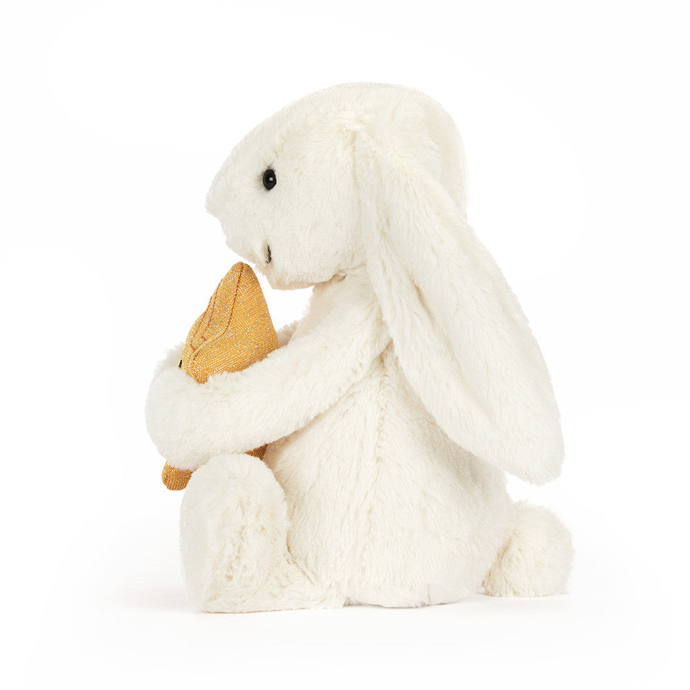 Jellycat Bashful Cream Bunny with Star