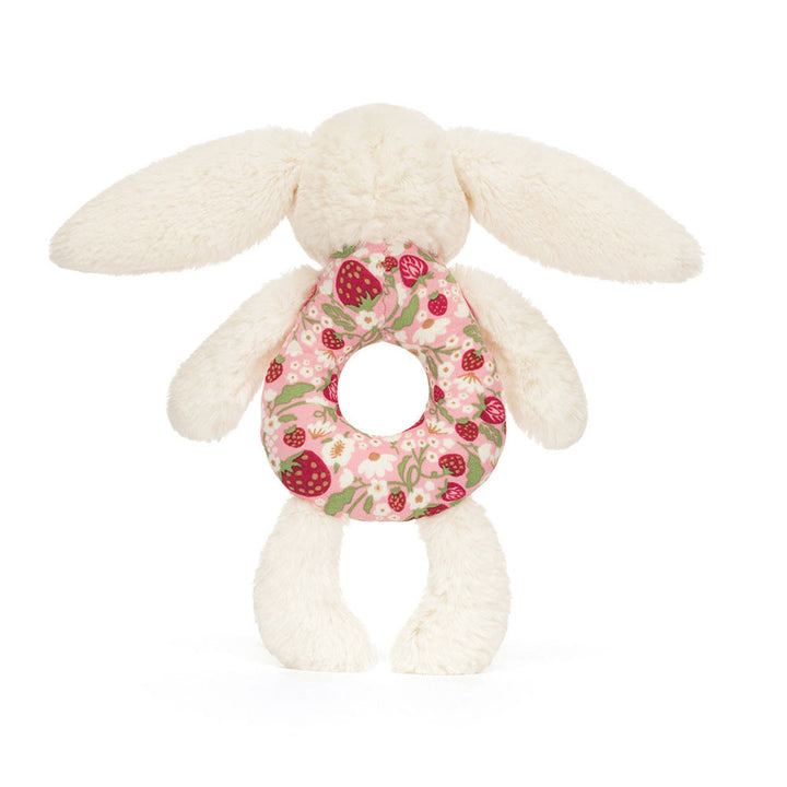Jellycat Blossom Cream Berry Bunny Ring Rattle
