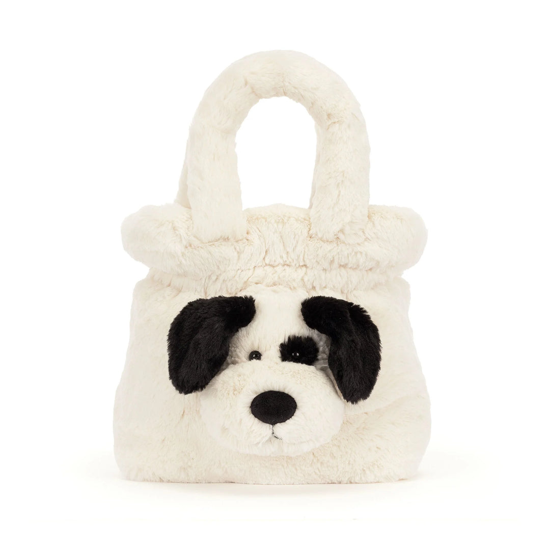 Jellycat Handbag (Rufferty Black &amp; Cream Puppy)