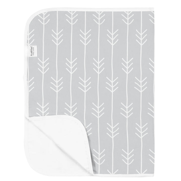 Kushies Waterproof Flat Change Pad Flannel (Grey One Direction)