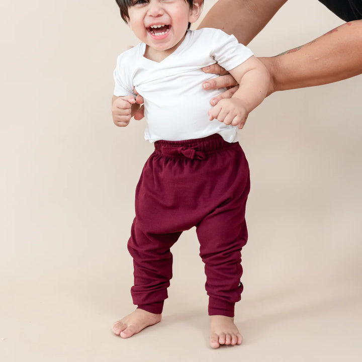 Kyte Baby Bamboo Jersey Harem Pants (Burgundy)