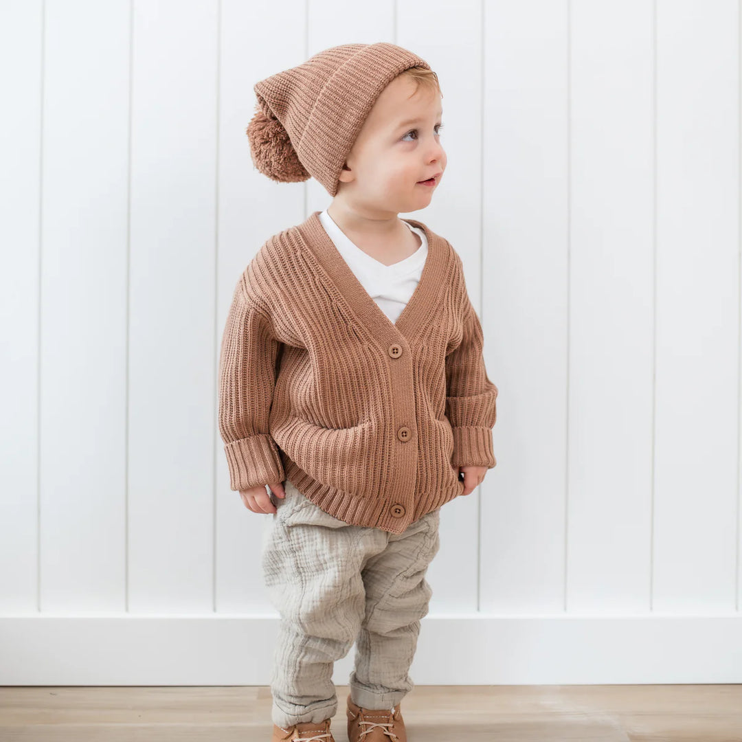 Kyte Baby Chunky Knit Oversized Cardigan (Latte)