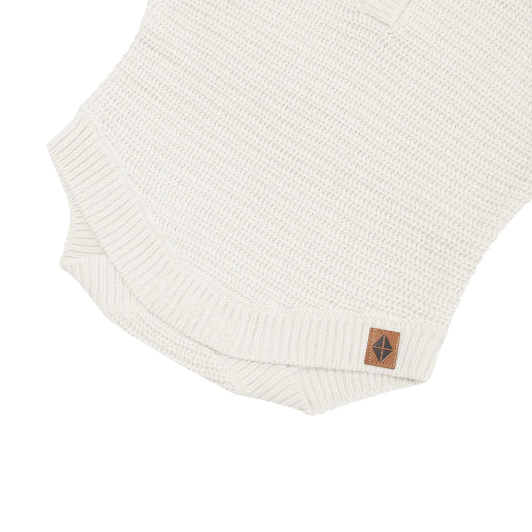 Kyte Baby Chunky Knit Romper (Almond)