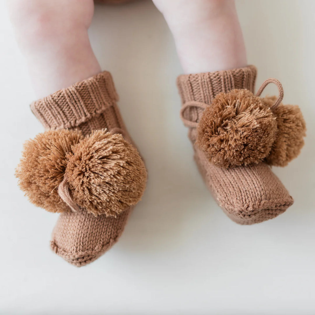 Kyte Baby Knit Booties (Latte)
