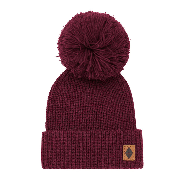 Kyte Baby Chunky Knit Pom Beanie (Burgundy)