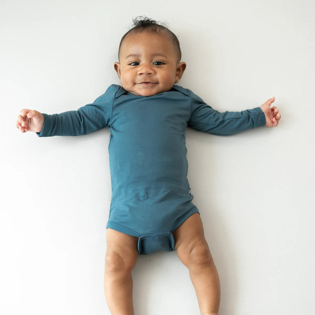 Kyte Baby Long Sleeve Bodysuit (Atlantic)